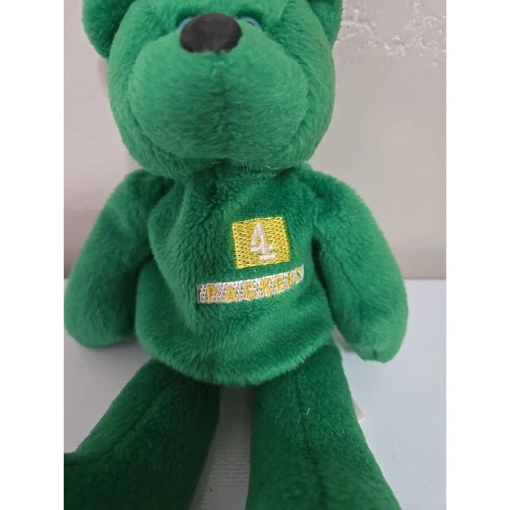 Vtg 1998 Brett Favre Beanie Bear Green Bay Packers NFL Limited Treasures Plush 4